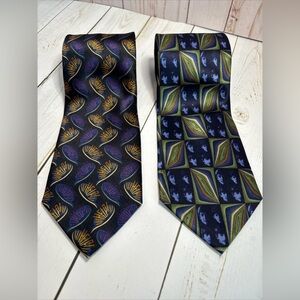 Vintage The Beatles Help Album Mens 100% Silk Necktie Apple Corps 1991 Set Of 2